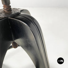 Load image into Gallery viewer, Black wooden stool, early 1900s