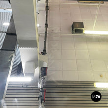 画像をギャラリービューアに読み込む, Full-length wall mirror with brass and glass details, 1940s