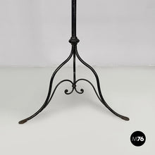 画像をギャラリービューアに読み込む, Black metal console with mirror, late 1800s