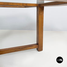 画像をギャラリービューアに読み込む, Coffee table in wood and glass, 1980s