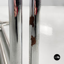 画像をギャラリービューアに読み込む, Dining table in smoked glass and steel, 1970s