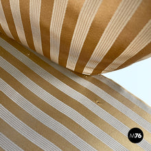 Load image into Gallery viewer, Striped fabric and wood armchairs, 1950s