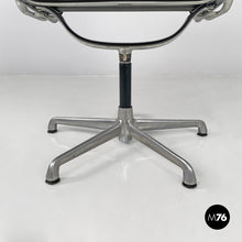 将图片加载到图库查看器,Dark grey leather office chair EA108 by Charles and Ray Eames for ICF, 1970s