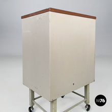 Load image into Gallery viewer, Metal chest of drawers with casters, 1950s