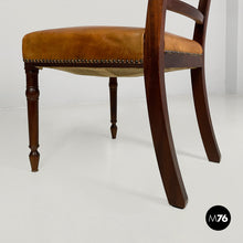 Carica l'immagine nel visualizzatore di Gallery, Chairs in wood and leather, 1930s