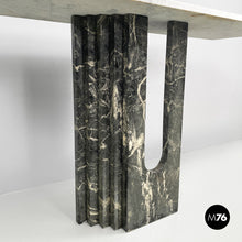 Charger l'image dans la galerie, Green and white marble console, 1980s