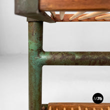 将图片加载到图库查看器,Cart in wood and green metal, 1920s