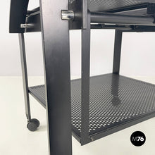 Charger l'image dans la galerie, Cart in black perforated metal, 1980s