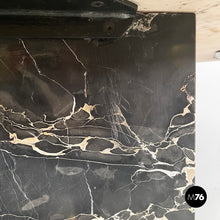Load image into Gallery viewer, Wall console in black and pink marble, 1980s