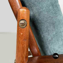 画像をギャラリービューアに読み込む, Green velvet armchairs, 1950s
