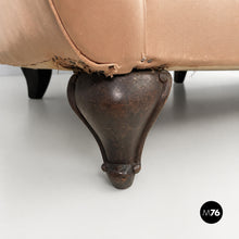 Charger l'image dans la galerie, Pink beige silk sofa, 1940s