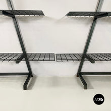 Load image into Gallery viewer, Bookcases in dark green metal, 1980s