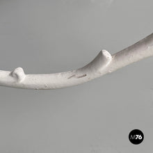 画像をギャラリービューアに読み込む, Italian Art Deco wooden and white cast iron bench, 1930s