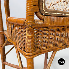 Charger l'image dans la galerie, Armchairs in rattan and straw, 1960s