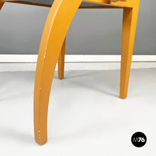 Carica l'immagine nel visualizzatore di Gallery, Yellow fabric and wooden chair by Bros/s, 1980s