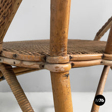 Carica l'immagine nel visualizzatore di Gallery, Chairs in rattan and light blue rattan, early 1900s