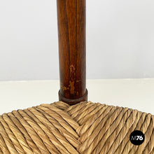 画像をギャラリービューアに読み込む, Tub chairs in straw and wood, 1970s