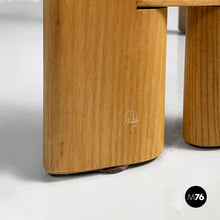 Charger l'image dans la galerie, Tub chairs in wood and beige velvet, 1980s