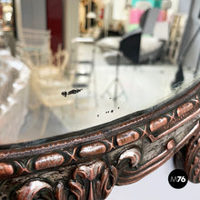 画像をギャラリービューアに読み込む, Oval wall mirror in silvered copper, early 1900s