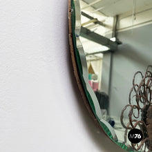 画像をギャラリービューアに読み込む, Wall mirror with iron curl details, 1960s