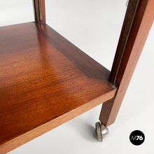 Charger l'image dans la galerie, Cart with bar compartment in wood and glass, late 1800s