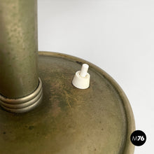 画像をギャラリービューアに読み込む, Brass and glass table lamp, 1920s