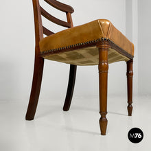 Carica l'immagine nel visualizzatore di Gallery, Chairs in wood and leather, 1930s