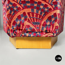 画像をギャラリービューアに読み込む, Armchairs in fabric and wood, 1970s