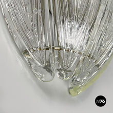 画像をギャラリービューアに読み込む, Pineapple-shaped wall lamp in fluted glass, 1980s