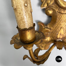 Charger l'image dans la galerie, Wall lamps in gilded wood and mirror, 1700s