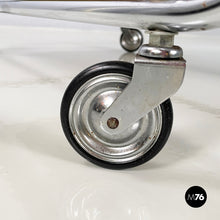 画像をギャラリービューアに読み込む, Wood and metal cart with double shelf, 1940s