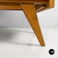 Charger l'image dans la galerie, Chest of drawers in wood and rattan, 1960s