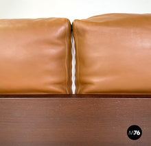 将图片加载到图库查看器,Brown leather sofa by Cappellini, 2000s