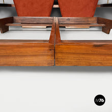 画像をギャラリービューアに読み込む, Bed with bedside tables and lamps by Arredamenti Dell'Orso, 1950s