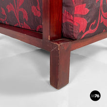 画像をギャラリービューアに読み込む, Armchair in wood and red fabric, 1930s