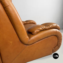 将图片加载到图库查看器,Brown leather armchairs, 1970s