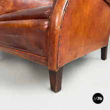 Load image into Gallery viewer, Armchairs in brown leather, 1920s