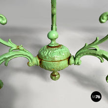Charger l'image dans la galerie, Plant stand tables in green cast iron, 1930s