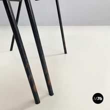 画像をギャラリービューアに読み込む, Stackable chairs in orange plastic and black metal, 2001