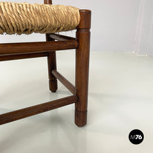 画像をギャラリービューアに読み込む, Tub chairs in straw and wood, 1970s