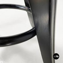 Load image into Gallery viewer, Black wooden stool, early 1900s