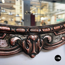 画像をギャラリービューアに読み込む, Oval wall mirror in silvered copper, early 1900s