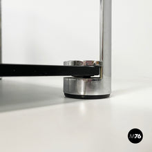 画像をギャラリービューアに読み込む, Coffee tables in smoked glass and chromed metal, 1980s