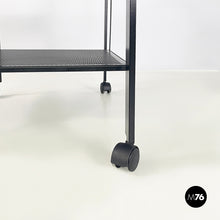 Charger l'image dans la galerie, Cart in black perforated metal, 1980s