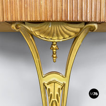 Load image into Gallery viewer, Wall console with onyx and wood, 1950s