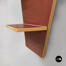 将图片加载到图库查看器,Wall console in burgundy and beige sky, 1950s