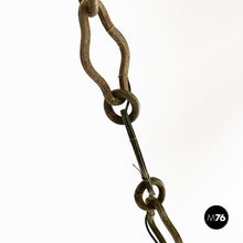 Charger l'image dans la galerie, Chandelier with eight lights in wrought iron, 1930s