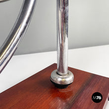 画像をギャラリービューアに読み込む, Table lamp with crafted glass, metal and wood, 1980s