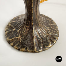 Load image into Gallery viewer, Table lamps in colored glass and brass, 1980s