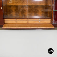 Load image into Gallery viewer, Bar cabinet with lamp in wood, mirror and glass, 1930s
